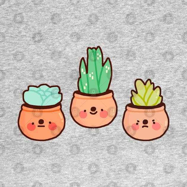 Succulent Trio by maiadrawss